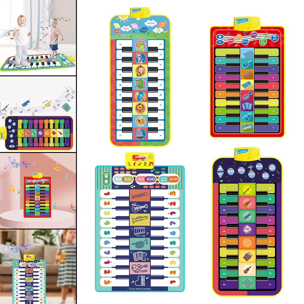 Multifunction Musical Instrument Piano Mat Kids Piano Mat Musical Mat Floor Piano Mat for Kids and Toddlers