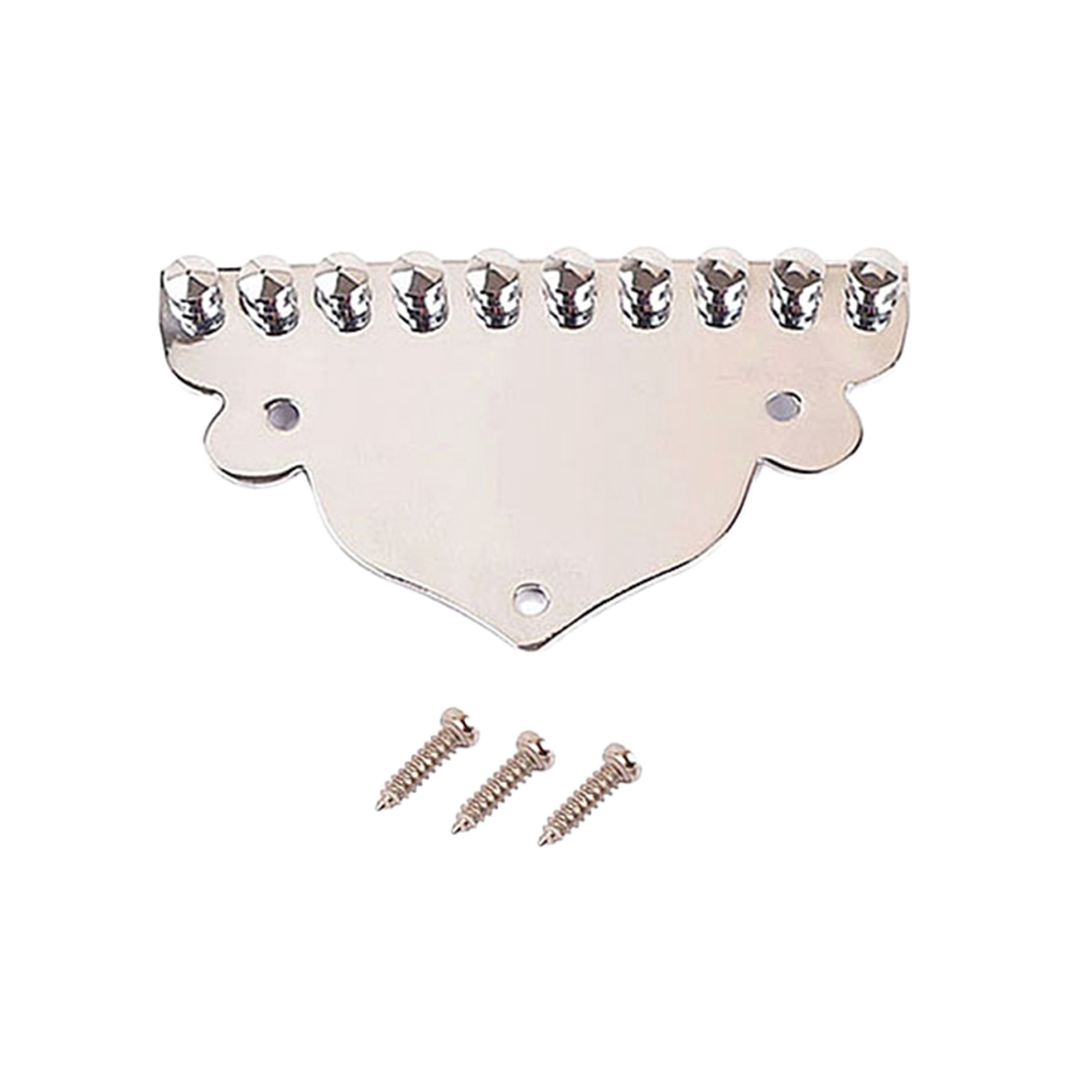 70.5 x 42 mm Chrome Plated Metal 10 String Mandolin Guitar Tailpiece Silver
