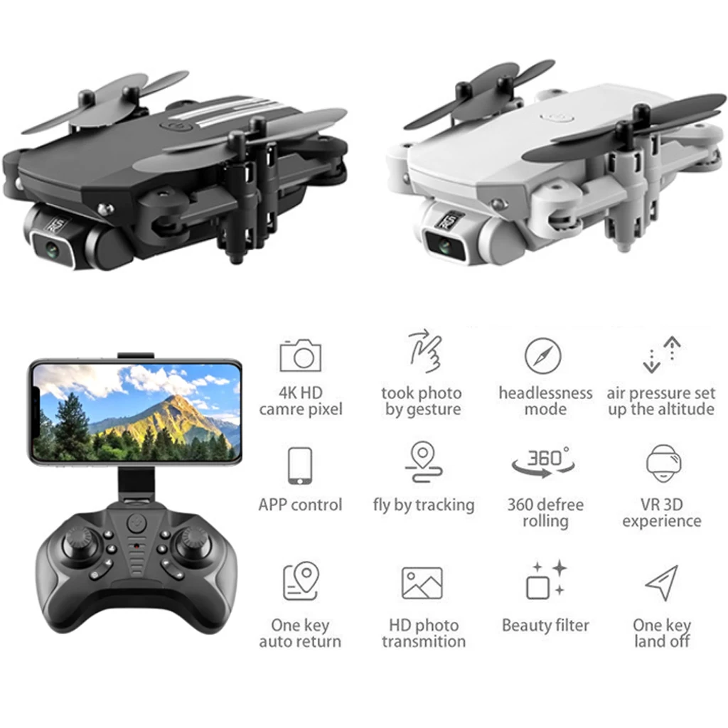 LS-MIN RC Foldable Quadcopter Drone, Long Range Planning Drone