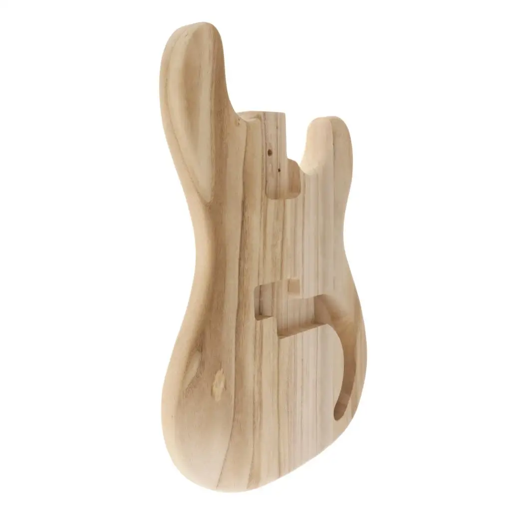 Unfinished Guitar Body Maple Solid Wood DIY Electric Bass Replacement Set for PB Bass/ P-bass / Precision bass