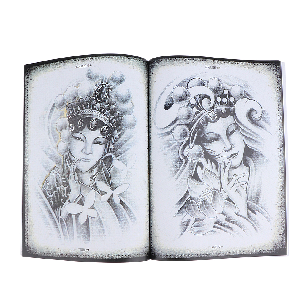  Chinese Style Tattoos Book Body Art Traditional Design 70 Pages A4