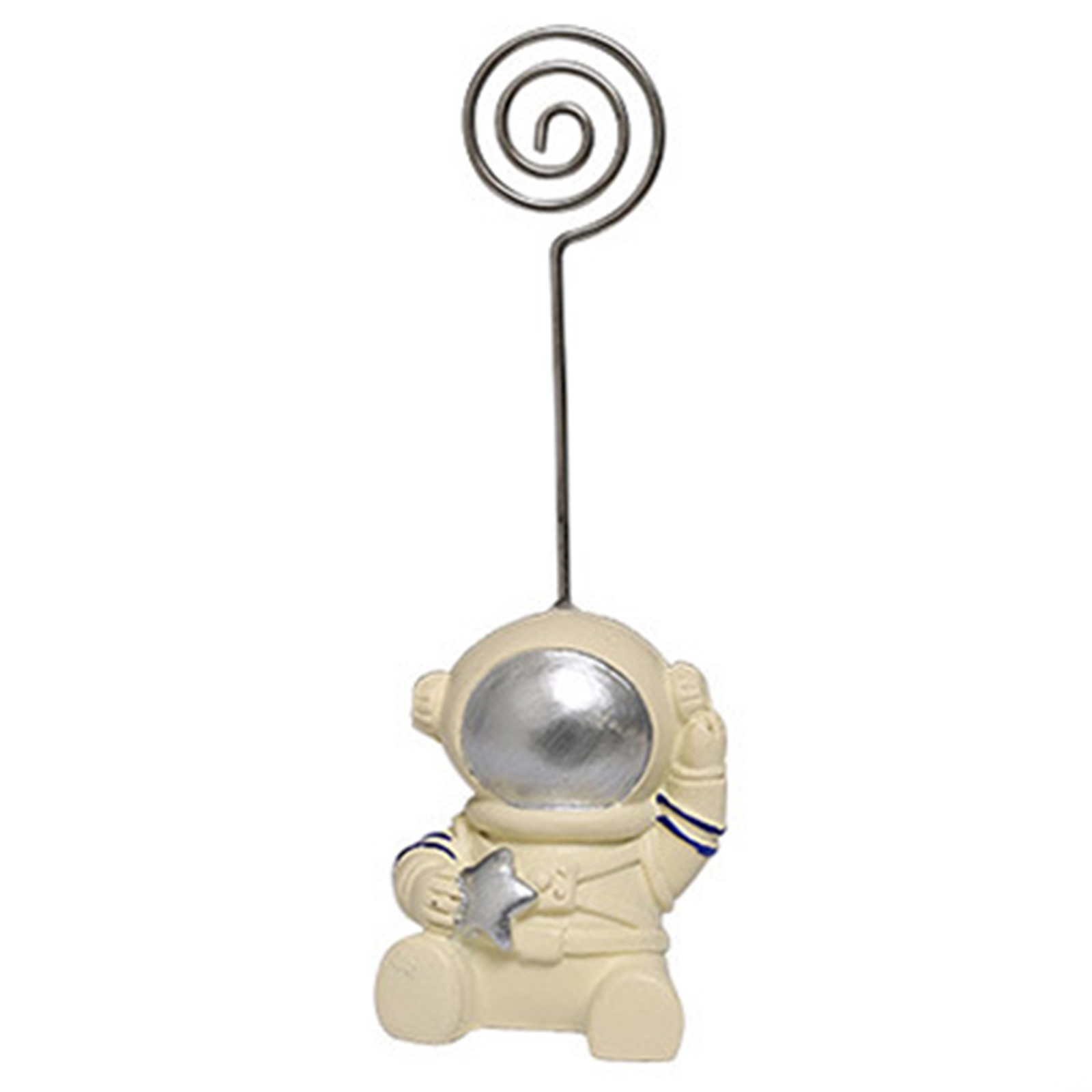 Memo Folder Desktop Decoration Creative Astronaut Shape Number Holder Card Holders for Office Branch