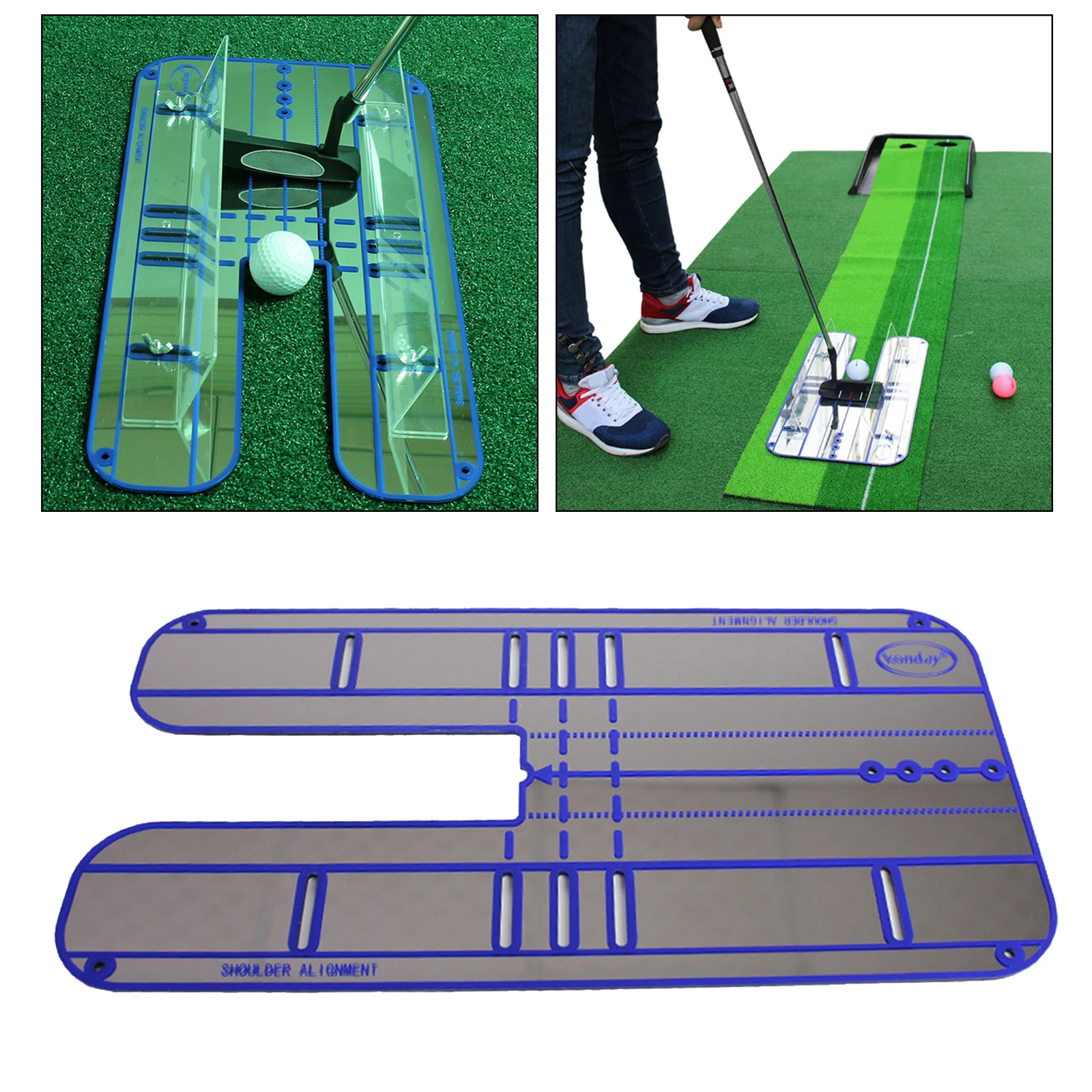 Golf Putting Mirror Portable Golf Training Aid Trainer Practice Supplies