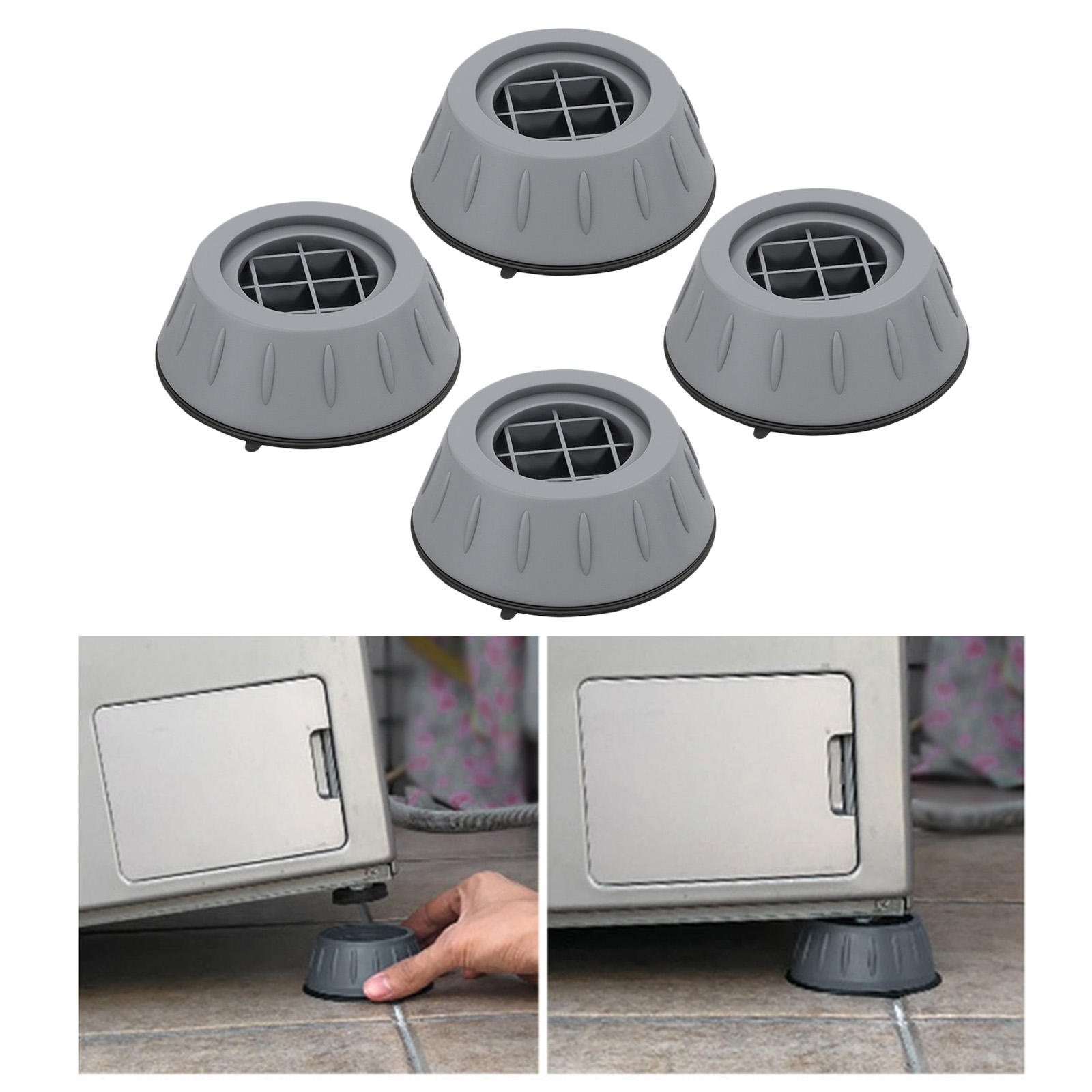 4Pack Anti Vibration Pads Noise-Reducing Anti Slip Stop Shaking Prevent Moving Anti-Walk Dryer & Washer Vibration Pads