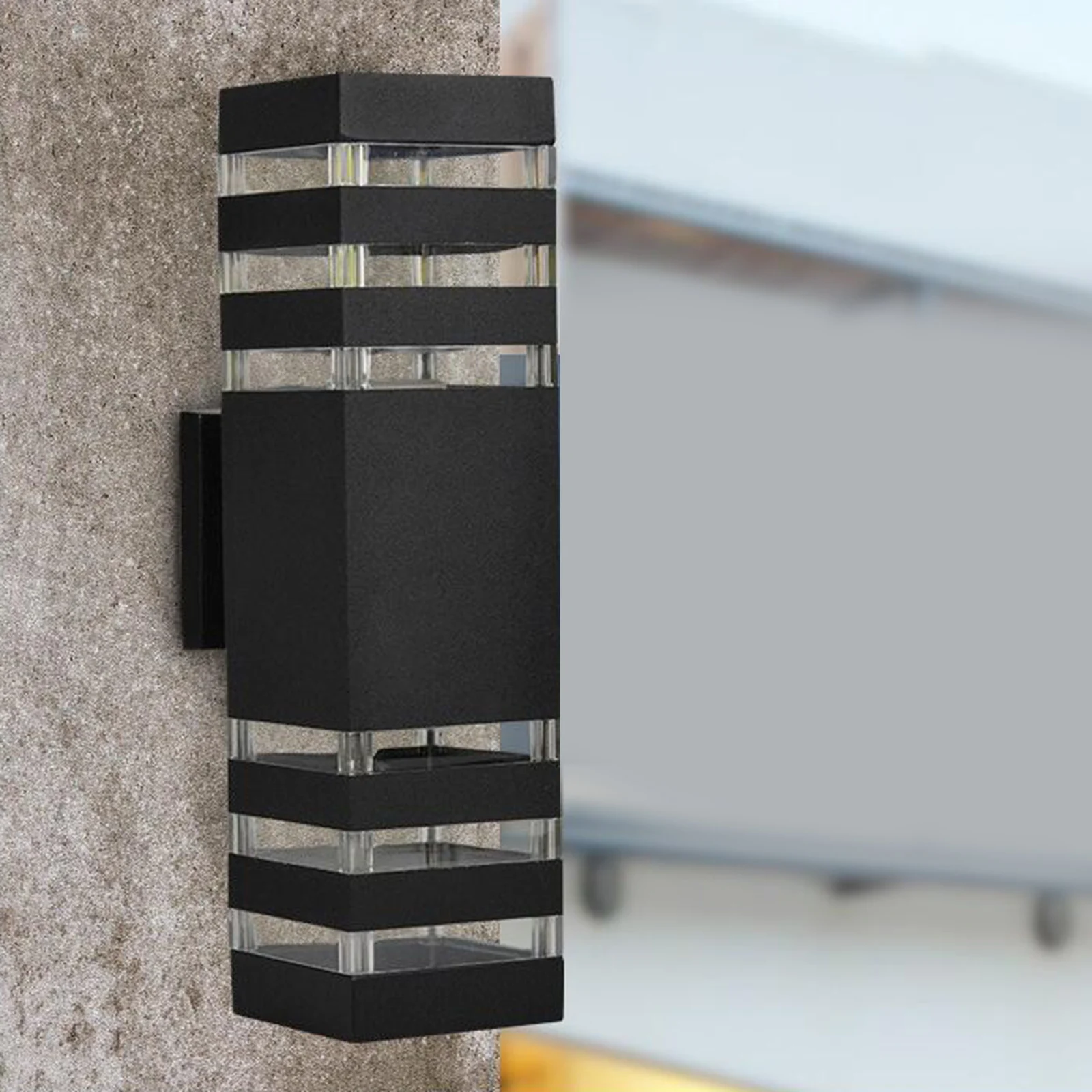 Modern Up/Down Wall Sconce E27 Socket Double Head Exterior Wall Light Fixtures Corridor Lights IP65 Waterproof