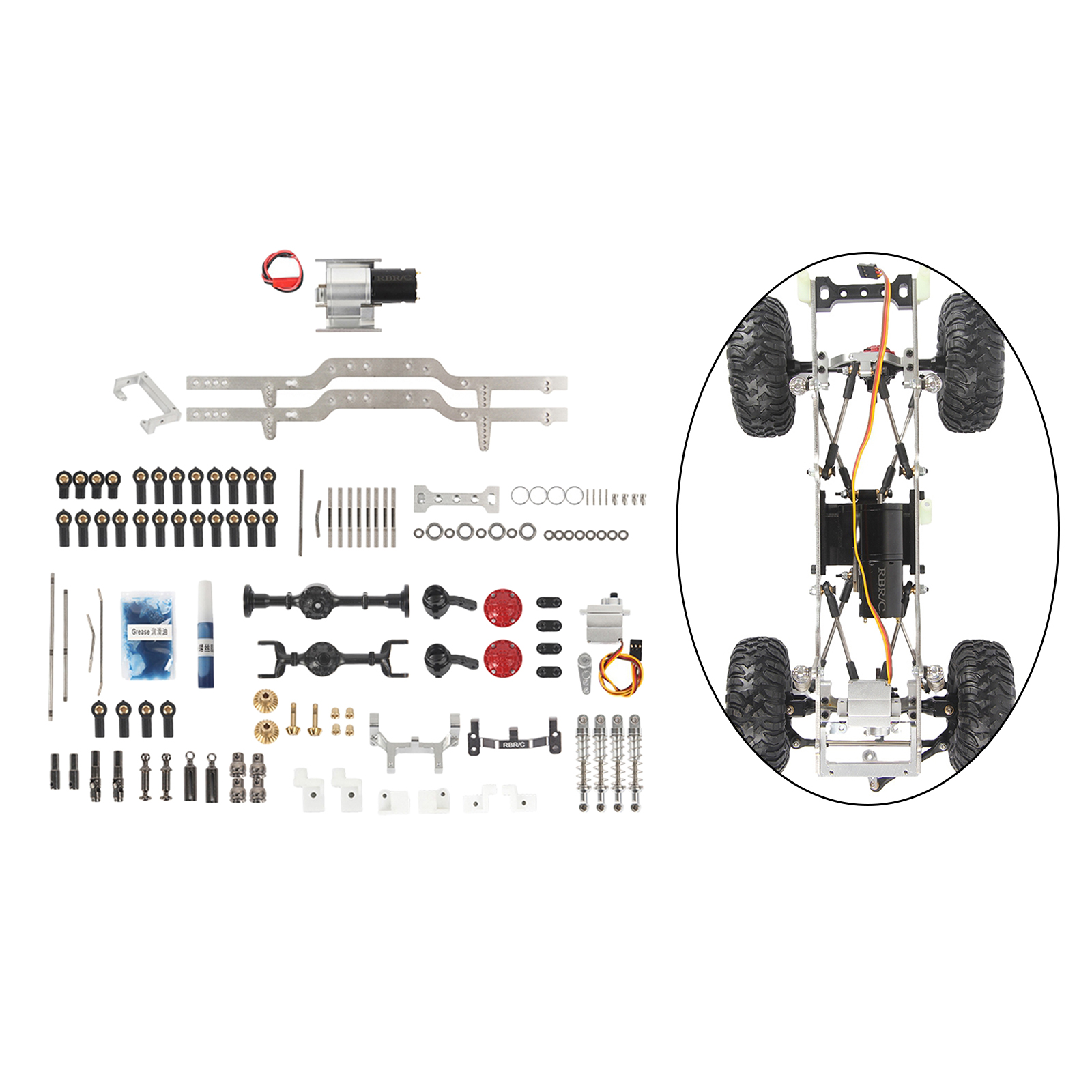 1:16 RC Metal Chassis Frame Kit for WPL CB05SJCJ CB05 DIY RC Car Accessory