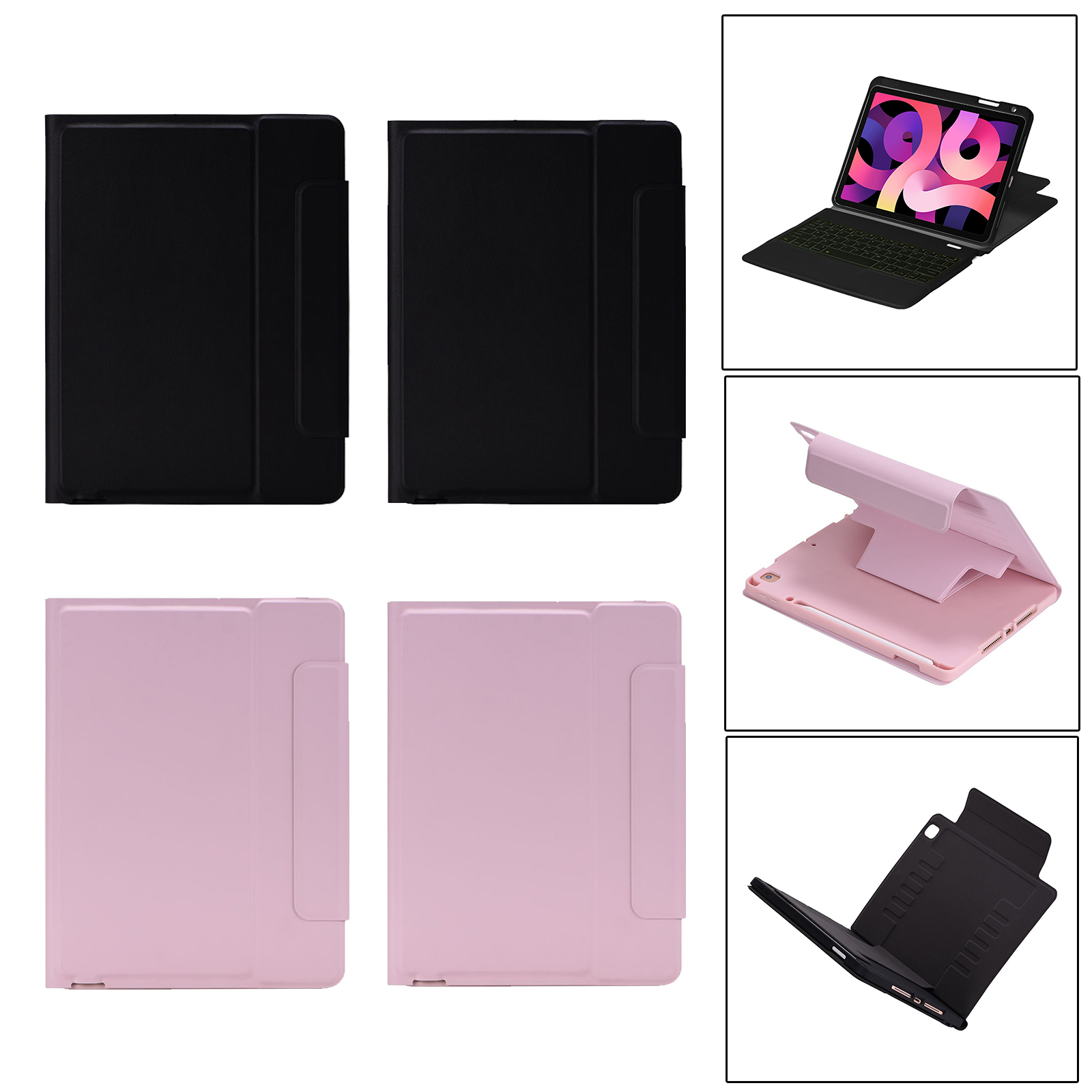Slim Bluetooth Keyboard w/ Case Full Protection for iPad 10.5 2019 Pro 10.5 10.2 2019 2020 Anti-slip Grooves Travel