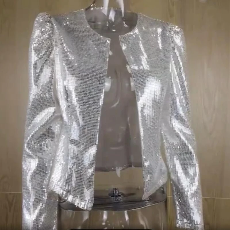 Elegant Sequin Glitter Jacket