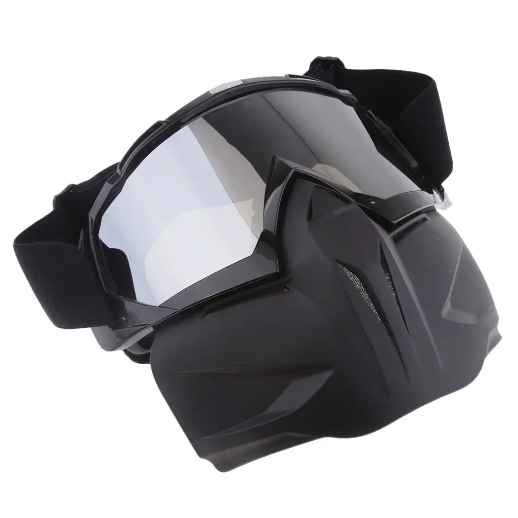 Outdoors Snowmobile Snowboard Goggles With Detachable Face Mask Windproof