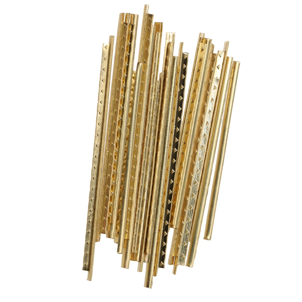 Set of 20 Fret Wire Acoustic Guitar Fretwire Golden Brass Fretwires 2.0mm