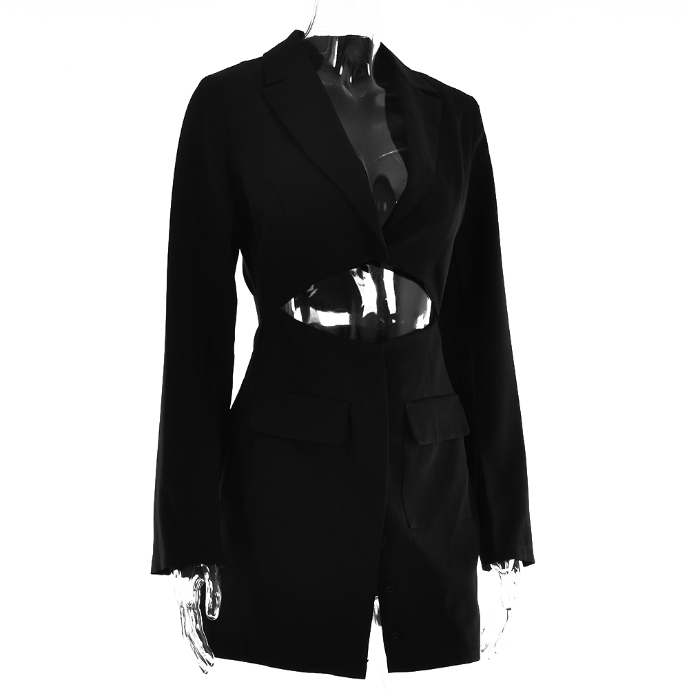 Waliicorners Lapel V Neck Hollow Out Pencil Dress Elegant Dresses Long Sleeve Blazer Dress 8 Hda48f05caab24abebfa8b7ed057900903