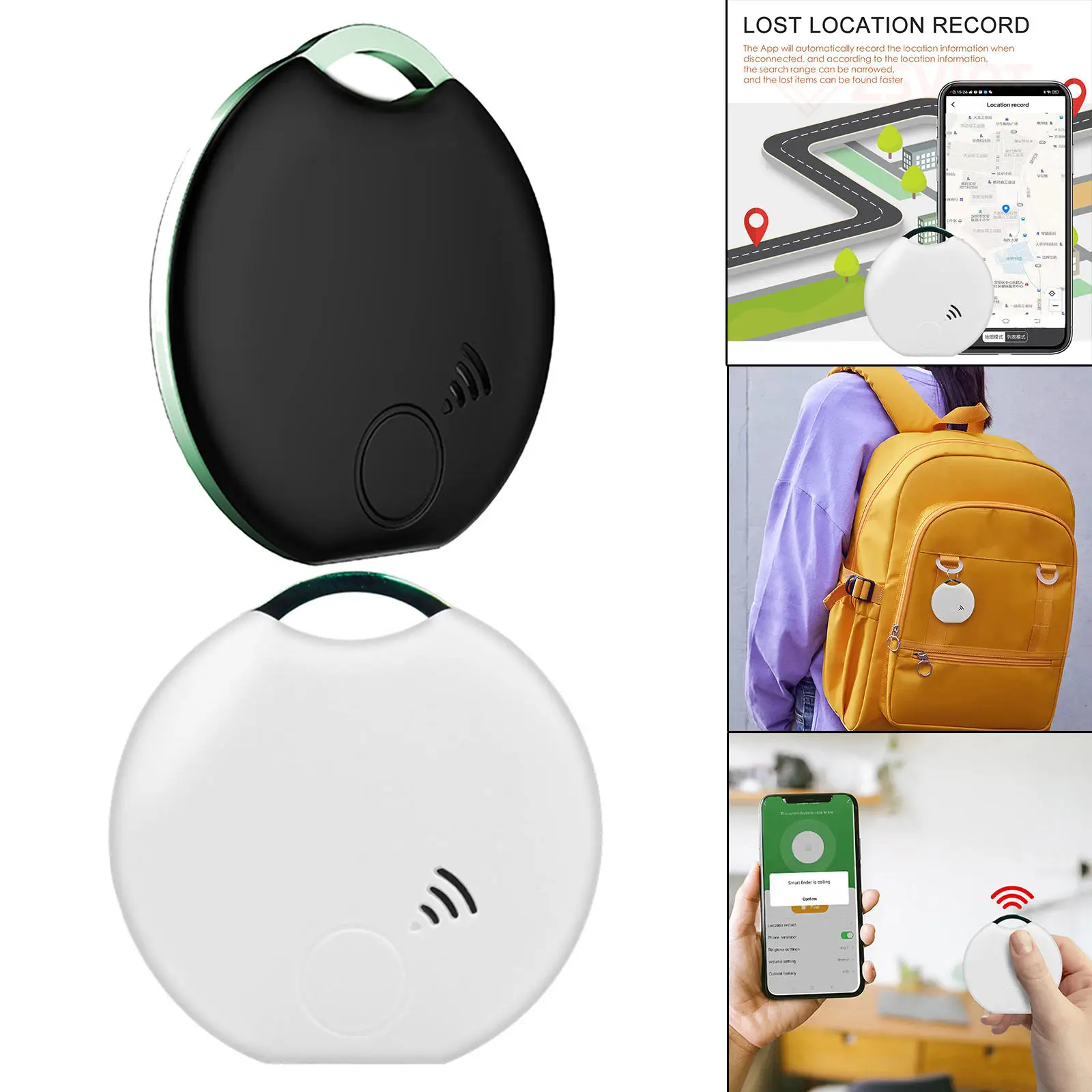 Mini Bluetooth Tracker Remote Control Anti Lost Alarm Item Finders for Wallet Kids