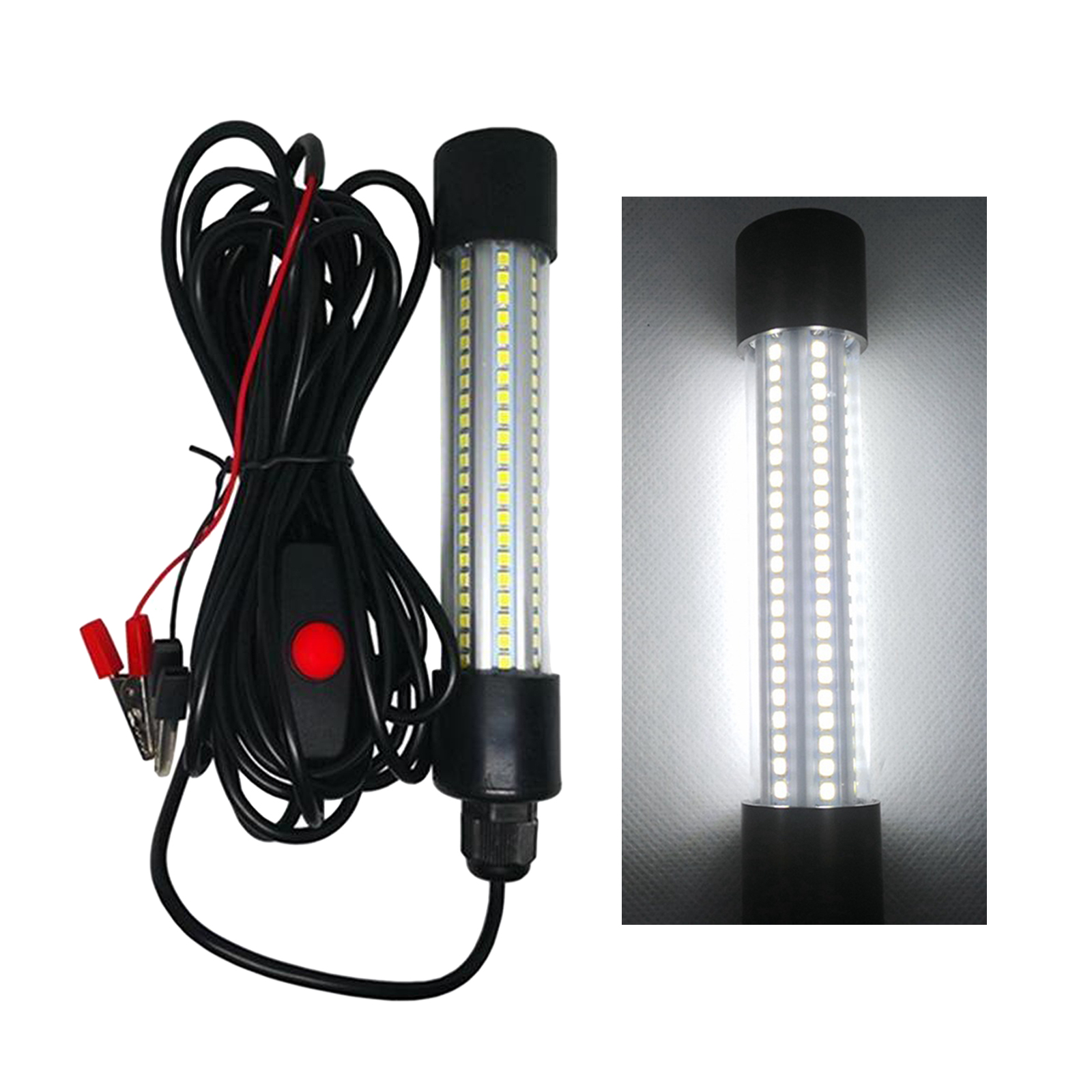 12V 13W LED Submersible Fishing Light Underwater Super Bright Shrimp Crappie Light Finder Lure Bait Lamp with 6 Meters Cord