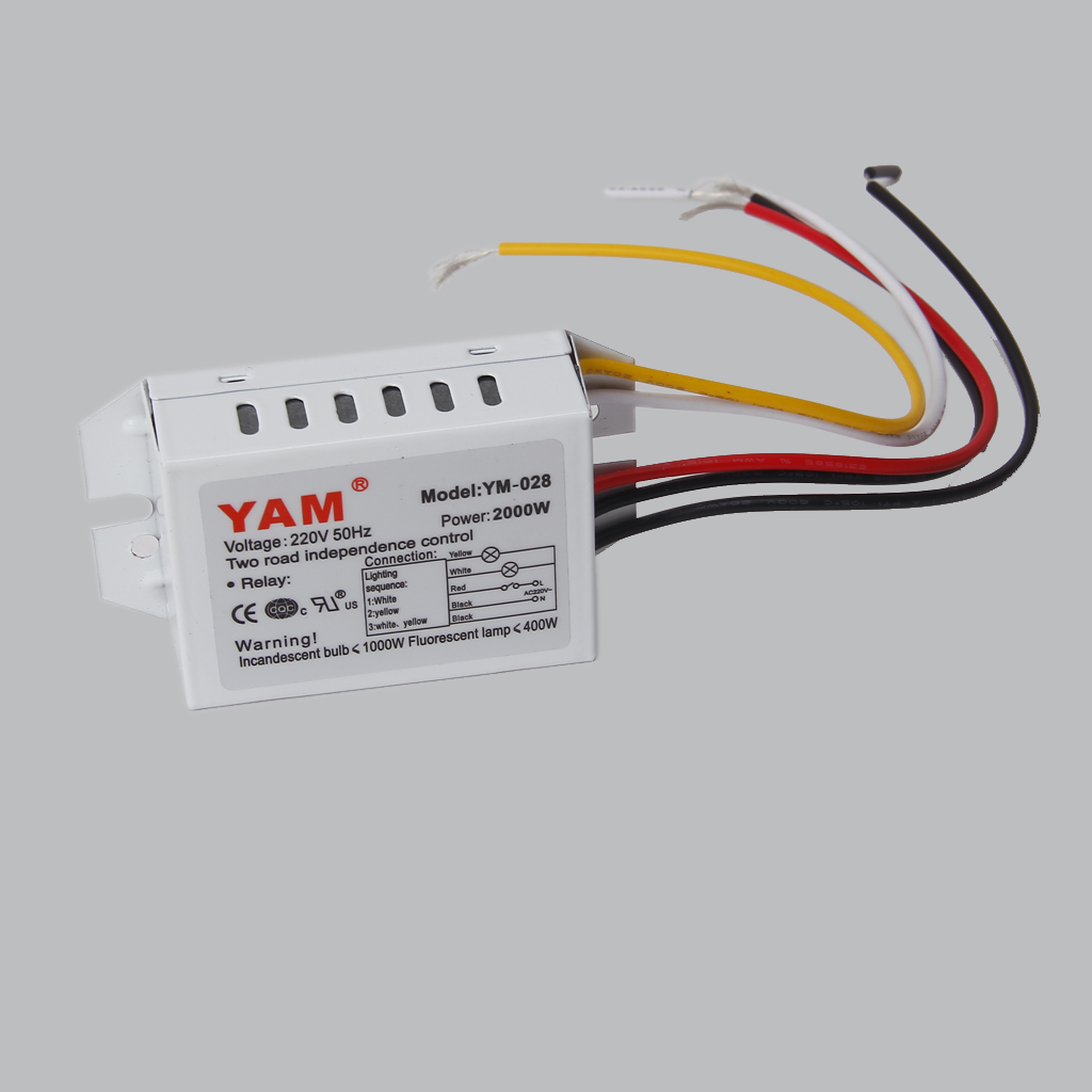 Digital Subsection Switch 2-Way 3-Section Lighting Control Switch 220V 50Hz