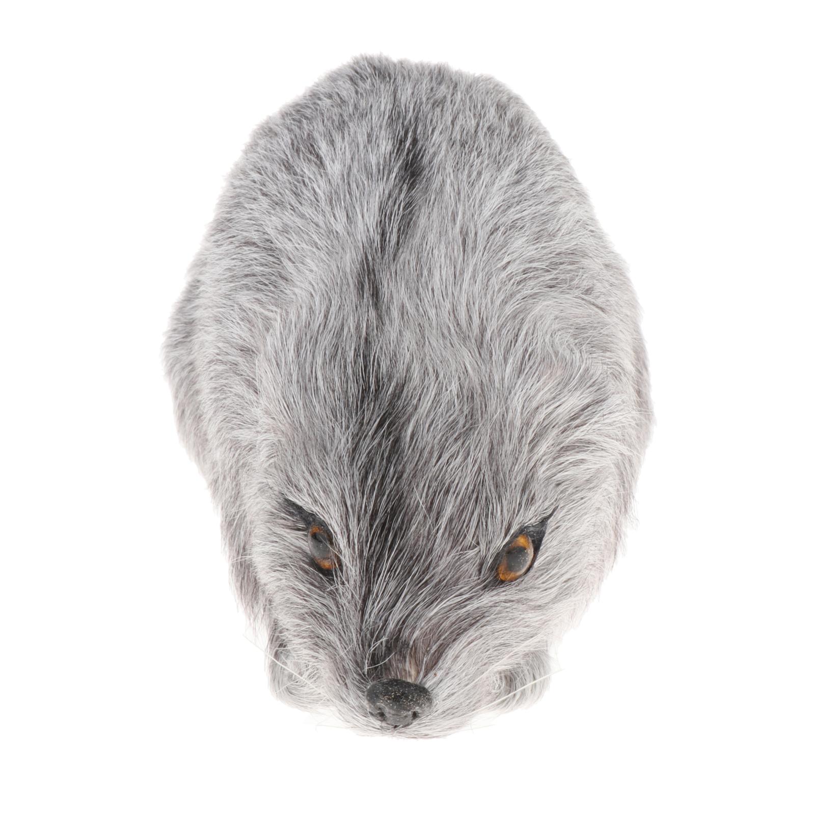 Short Plush Mouse Figure Halloween Table Top Dashboard Decor Prank Tricky