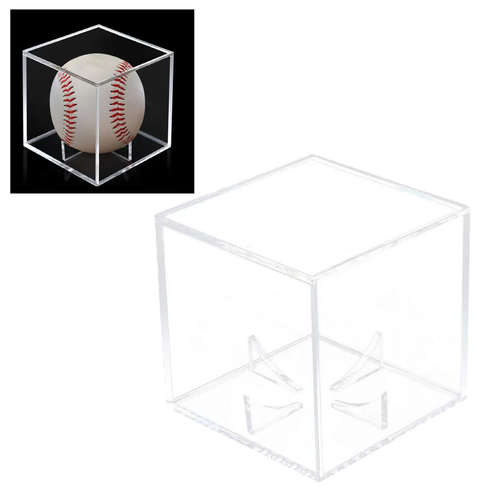 Acrylic 80mm Baseball Box Golf Ball Transparent Case Display Dustproof Souvenir Storage Box Protection Holder