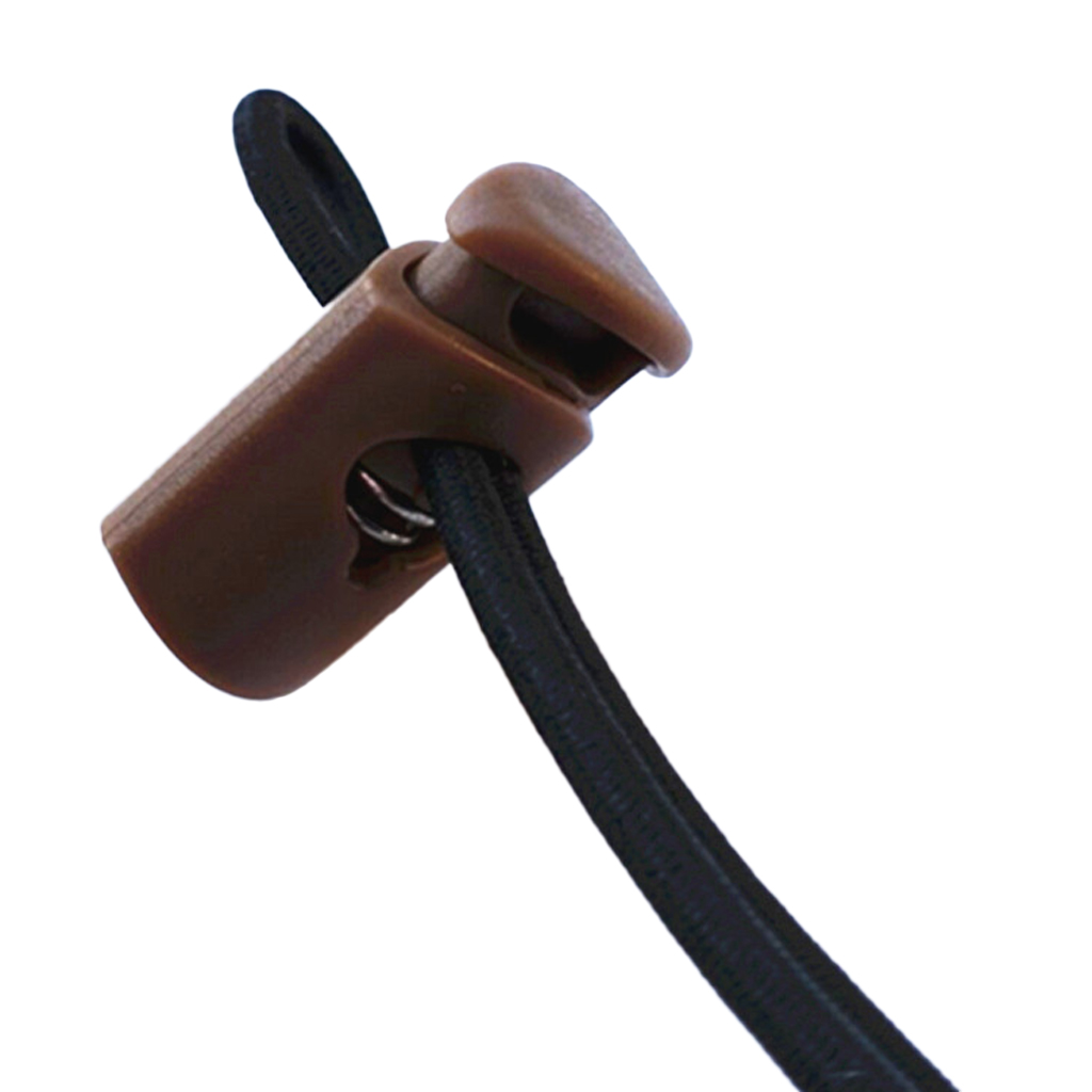 10x Barrel Cord Lock Toggles Stops Drawstring Rope Cord Locks Button Clasp