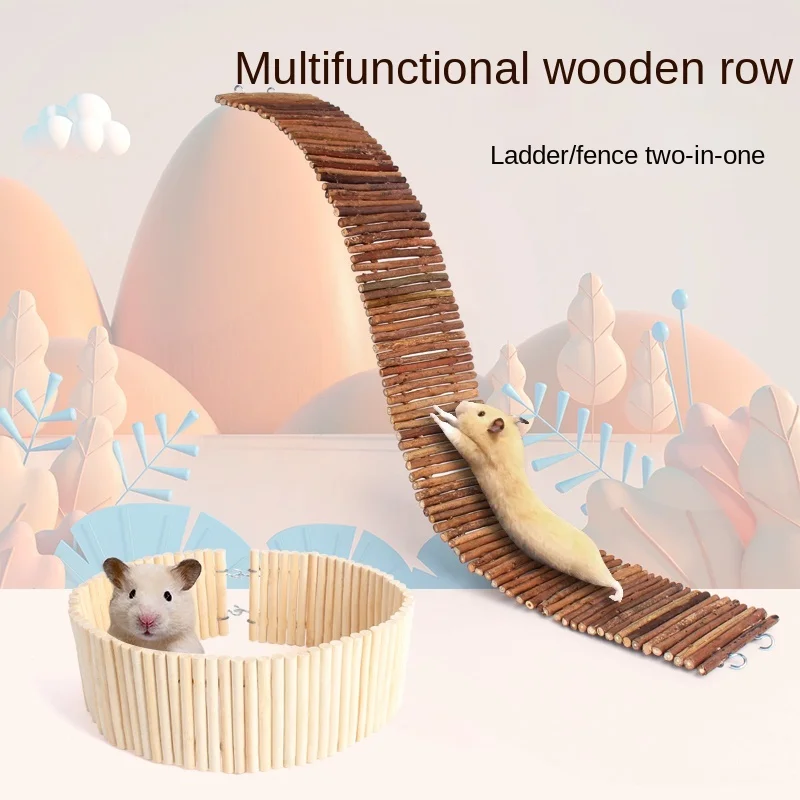 Gerbil Chinchilla Guinea Pigs Parrot Stand Perch 2 Pieces Hamster Wooden Platform Set L-Shaped Pedal Wooden Platform & L-shaped Round Hole Wooden Platform with 8 Piece Sepak Takraw Chew Toys 