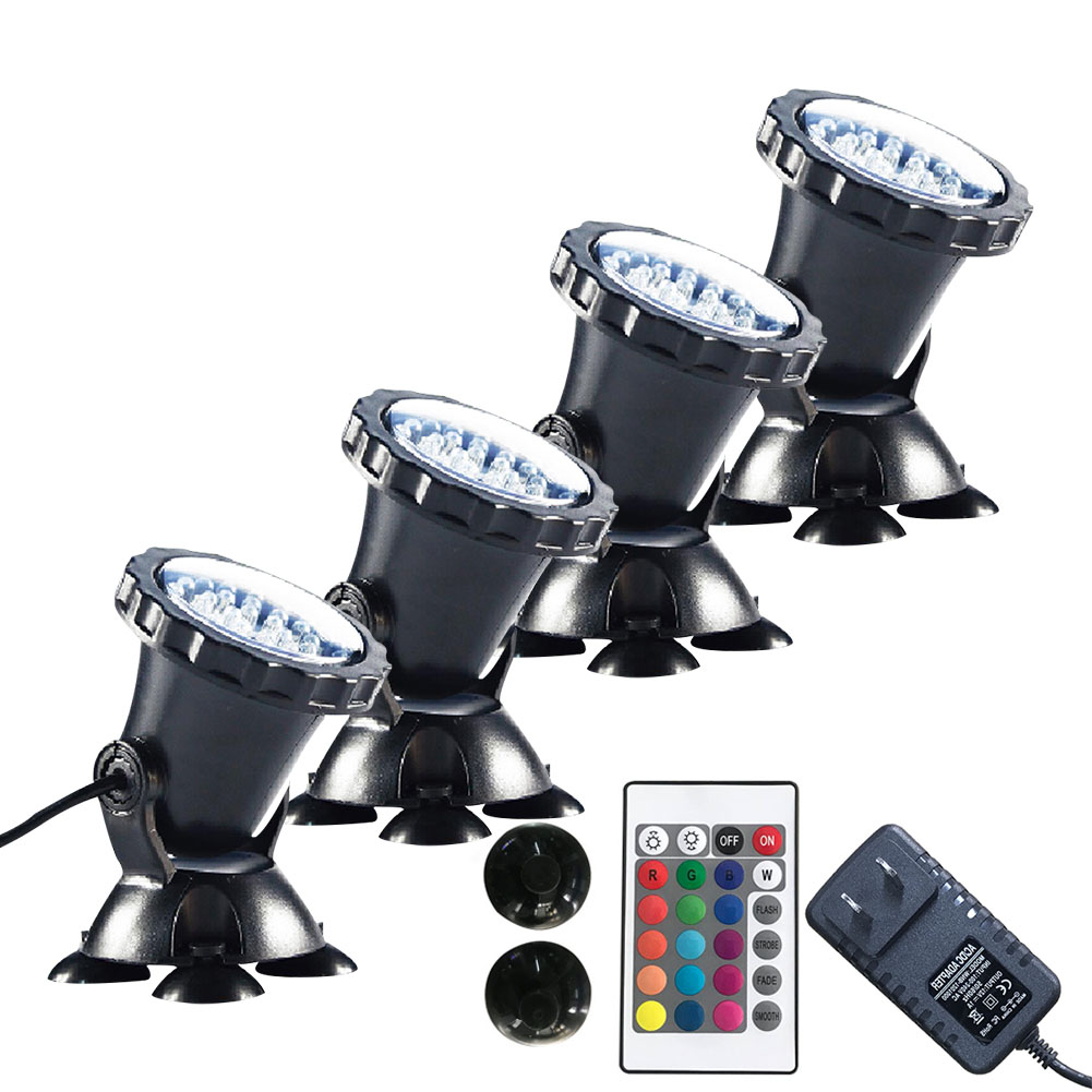 Remoto ao ar Tanque de Peixes à Prova Cor em Mudança Controle Livre Pátio Jardim Subaquática Holofotes Submersível Rgb Piscina Dwaterproof Água 25 Luzes subaquáticas