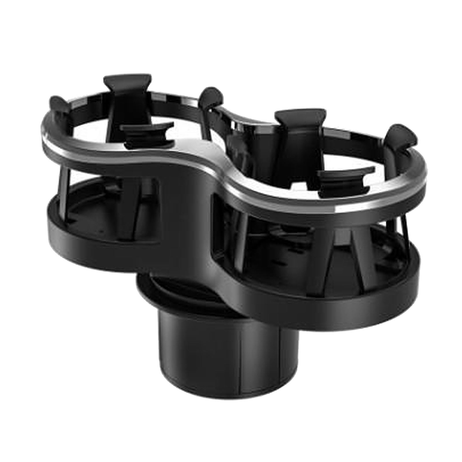 Double Holes Car Cup Holder 2 in 1 Mug Drink Holder Adjustable Base and Bracket Design Fit for Water Bottles Cups Ashtray