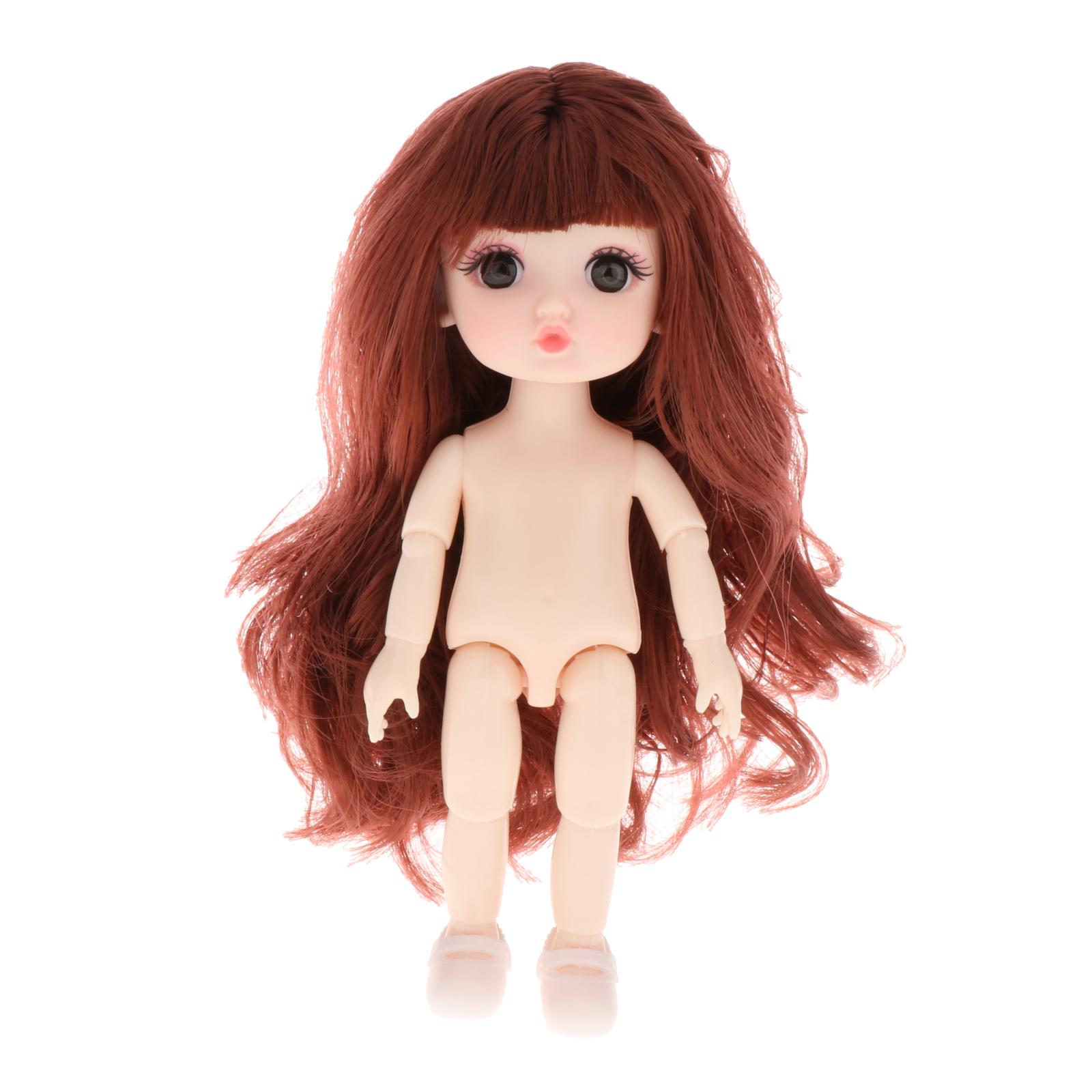 Cute 16cm 1/12 Dolls Baby Naked Girl Fashionable Toy Moveable Jointed Dolls Girl Dolls  For Girls 