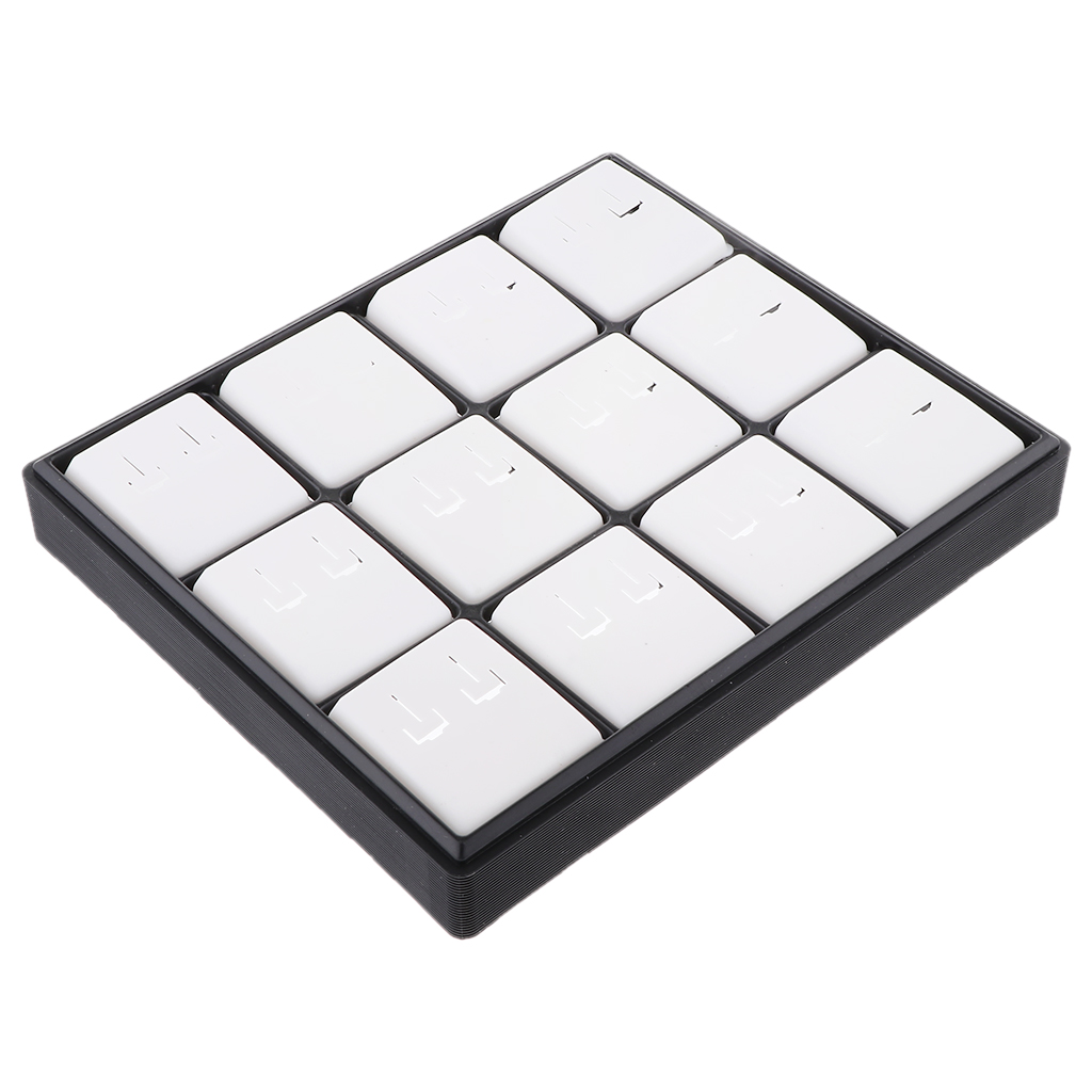 Plastic Jewelry Box Case Earrings Ring Display Tray With EVA Insert Card 18 x 21 x 4cm