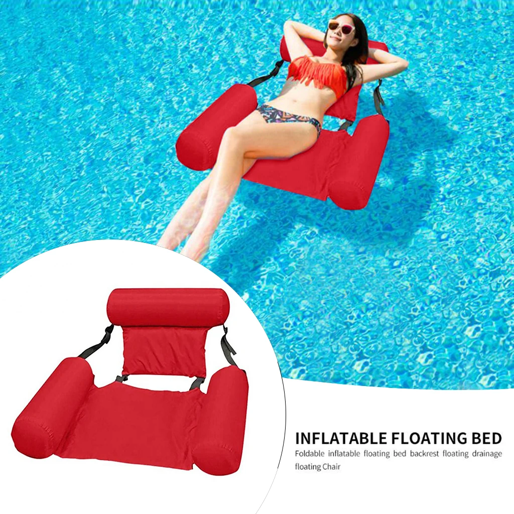 Inflatable Floating Water Hammock Float Pool Lounge Inflatable Raft Summer Water Floating Lounge Chair for Pool Lake Adults
