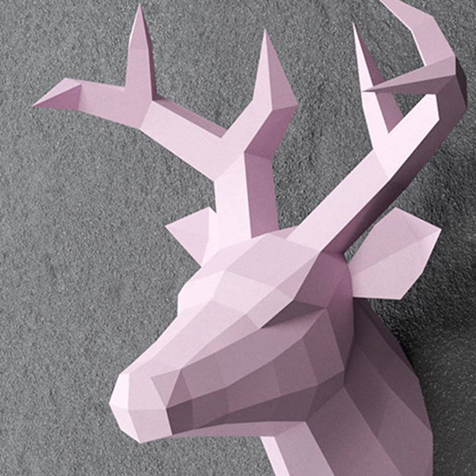 Wall Art Sculpture Deer Head Wall Decor Paper Sculpture Kit Decoration Antlers Papercraft Animal Trophy