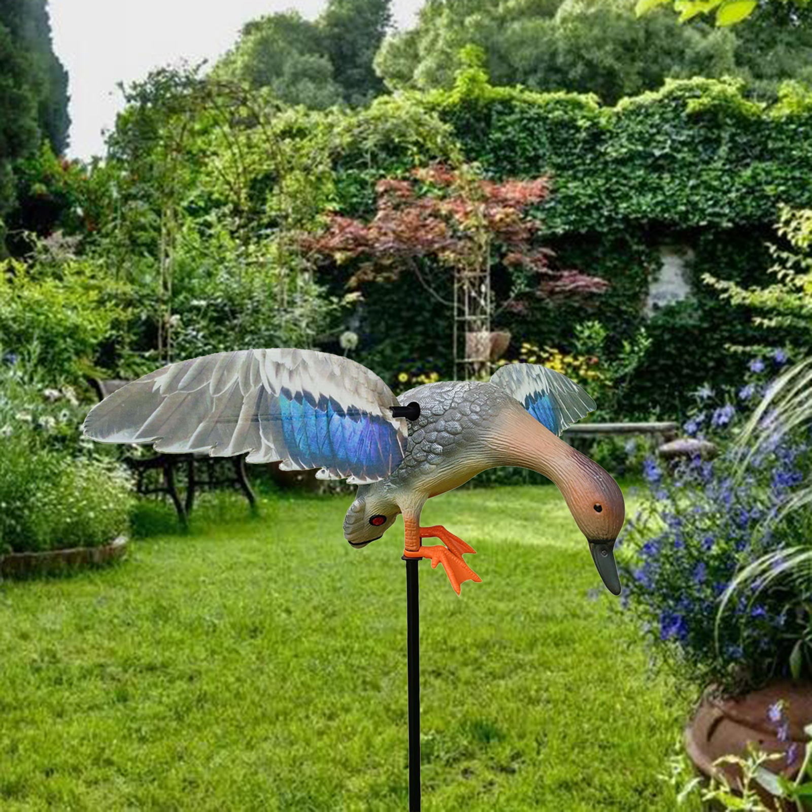 Fake Realistic Duck Hunting Bird Scare Repellent Decoy Statue Garden Ornamental Scarecrow Scarer 3D Drake Duck