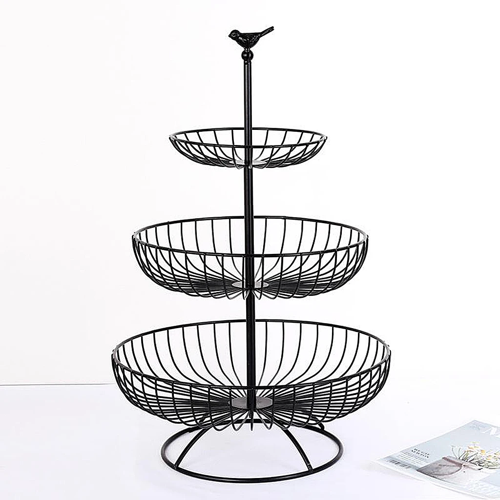 3 Tier Fruit Basket Vegetable Container Bowl Rack Stand Kitchen Storage Unit