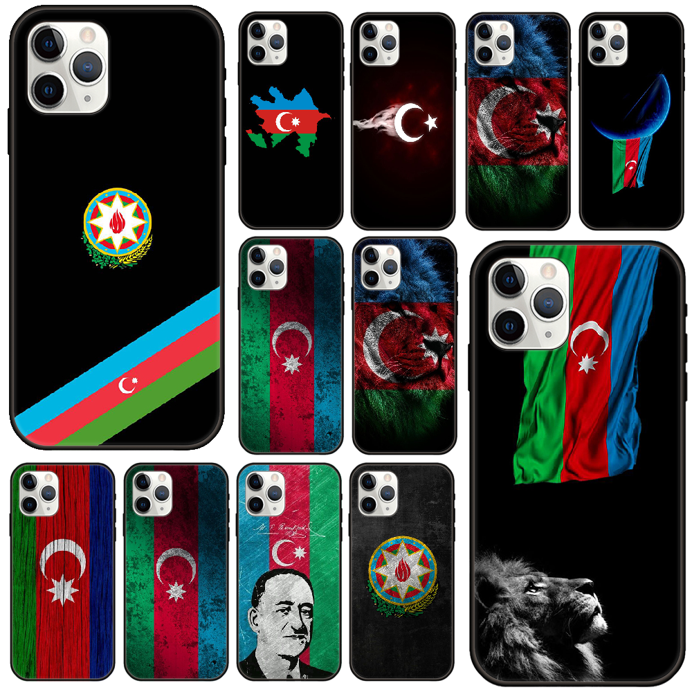 iphone 11 phone case Phone Case For IPhone 12 Mini 11 Pro XR X MAX SE XS 5 6 6S 7 8 E Plus Black Cover Coque Fashion Prime Azerbaijan buta flag cheap iphone xr cases