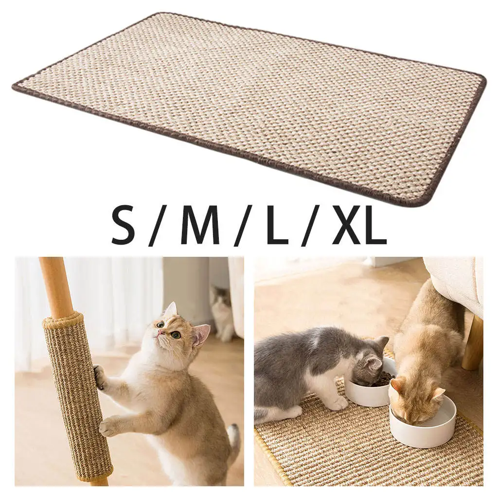 Cat Scratching Mat Natural Sisal Felt Durable Cat Scratcher Sisal Scratching Pad for Cats Protecting Furniture Supplies