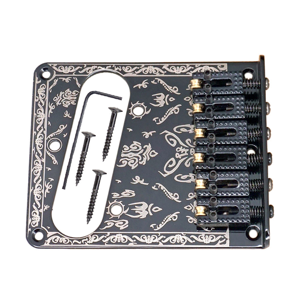 Zinc Alloy L Shape Roller Saddle Bridge Tailpiece Set for  TL Electric Guitar Replacement Parts