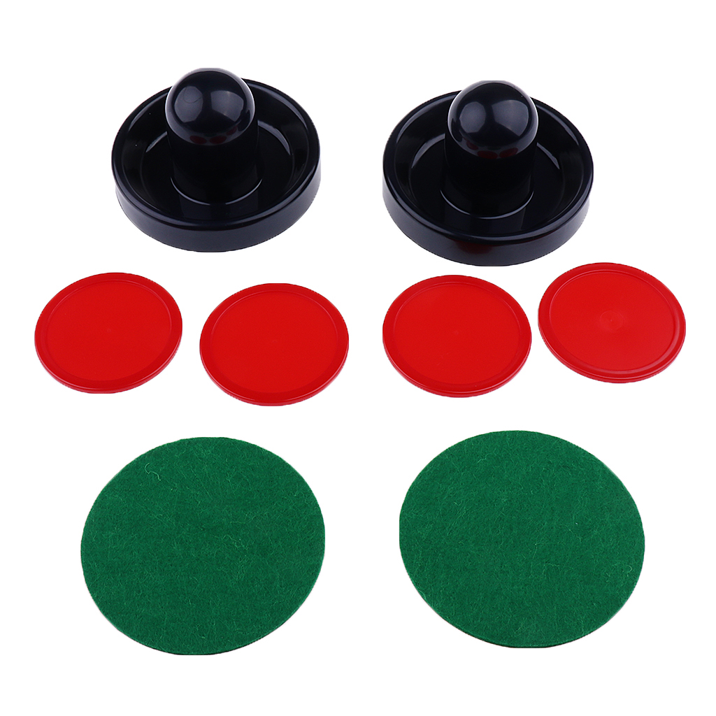 Air Hockey Accessories 2pcs Air Hockey Felt Pushers Strikers Goalies Plus 4pcs Pucks Adult Table games entertaining toys