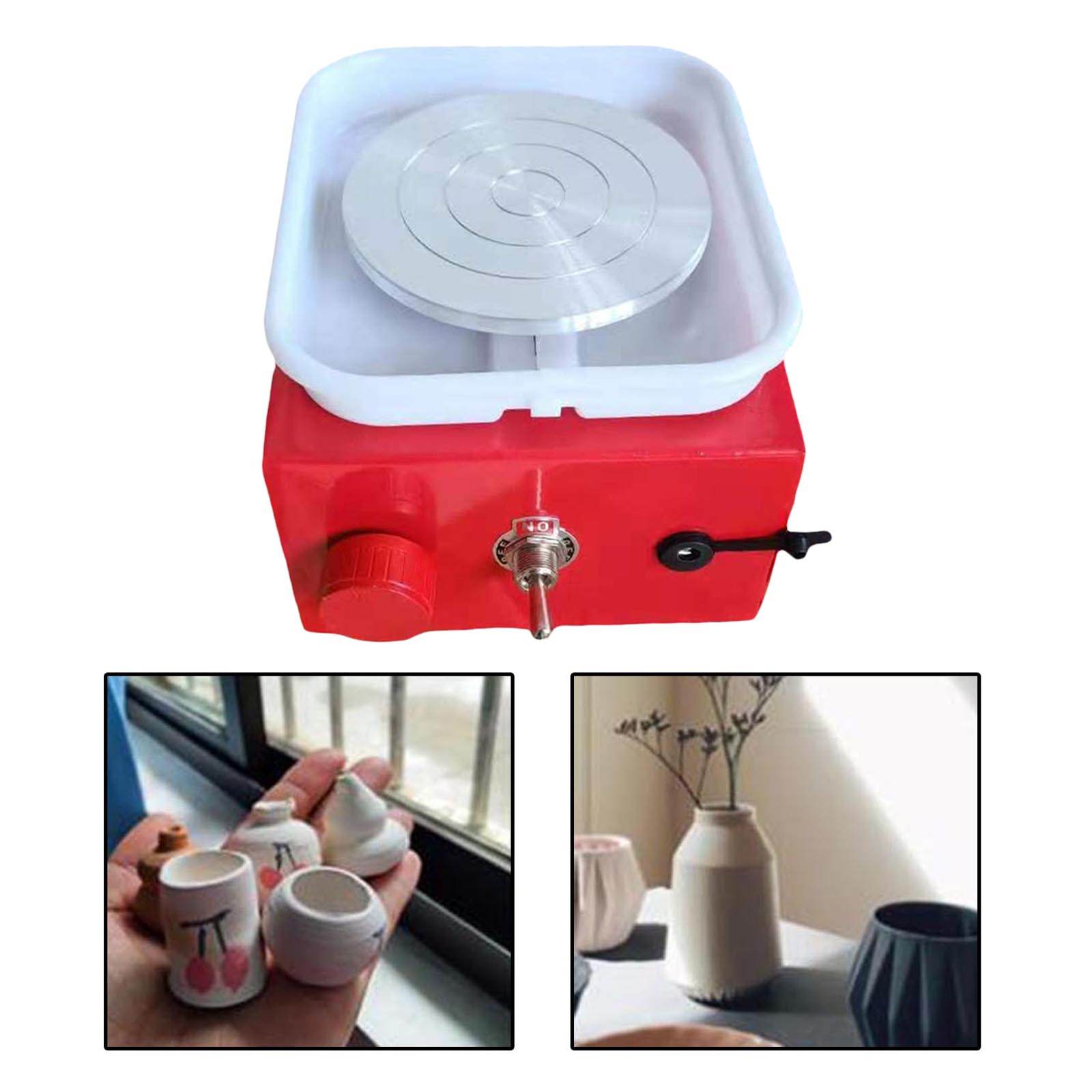 Electric Pottery Wheel Mini Clay Forming Ceramic Trimming Wheel US Plug Art Craft Machine for Beginner Home Use School Teaching