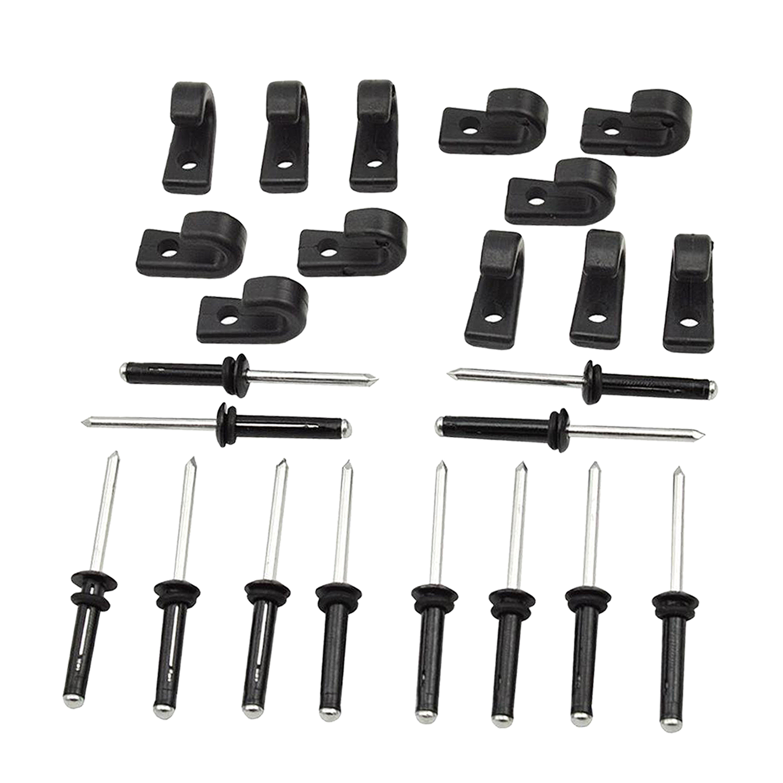 24pcs J-bar Kayak Roof Rack hooks and rivets, Universal Luggage Rack for Car SUV