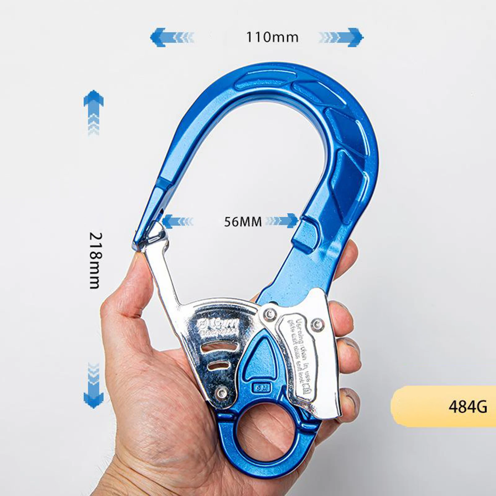 Heavy Duty Rock Tree Climbing Scaffold Spring Lock Snap Clip Fall Protection Hook 23KN Safety Lanyard Harness Outdoor Gear Acces