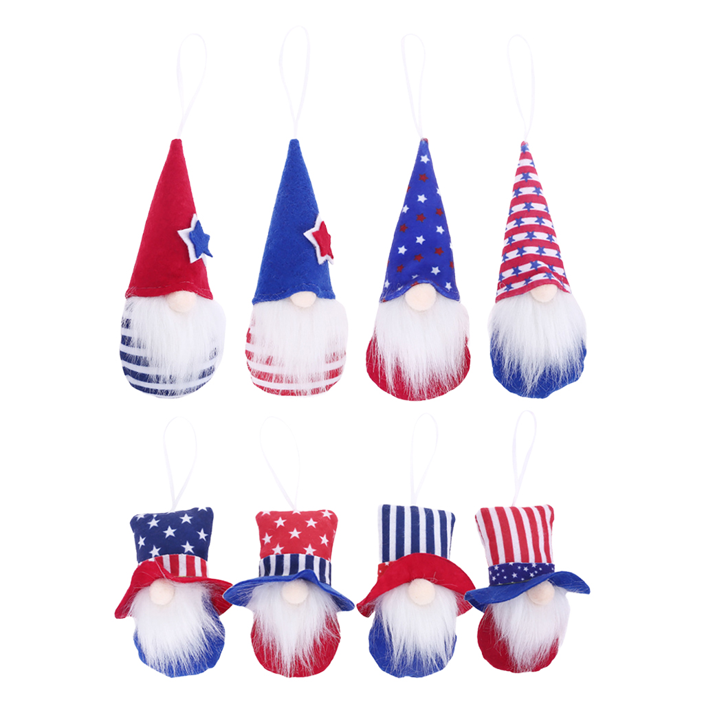 4x Gnome Plush Doll Swedish Faceless Hanging Ornaments Weighted Bottom