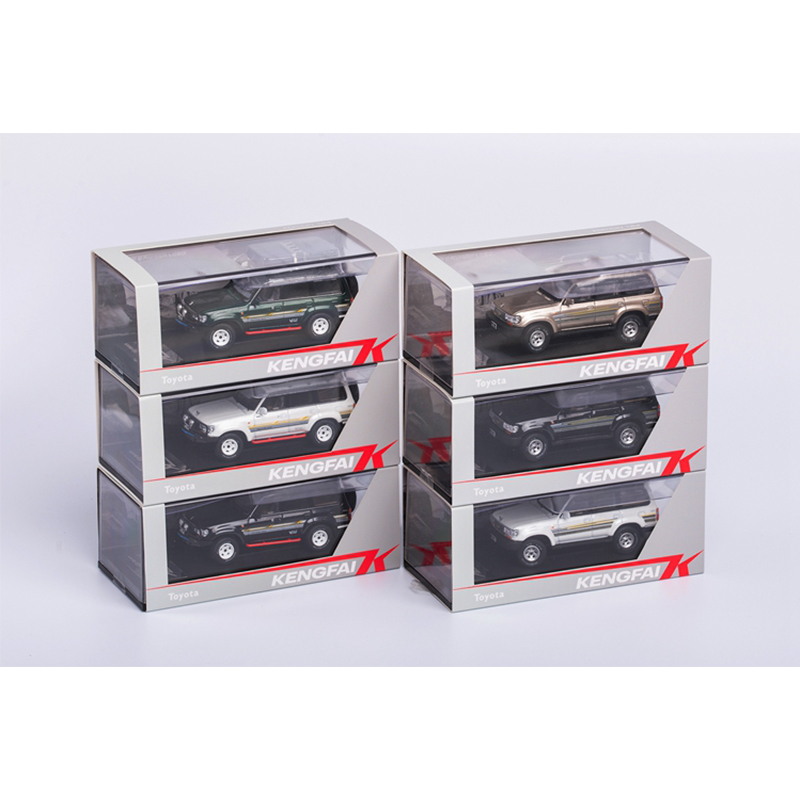 Suporte de Teto para Veículos Modelo de Carro Kengfaça Toyota Land Cruiser Lc80 4500 Tamanhos - Suv Fundido 1:64 2 Carrinhos de brinquedo e de metal