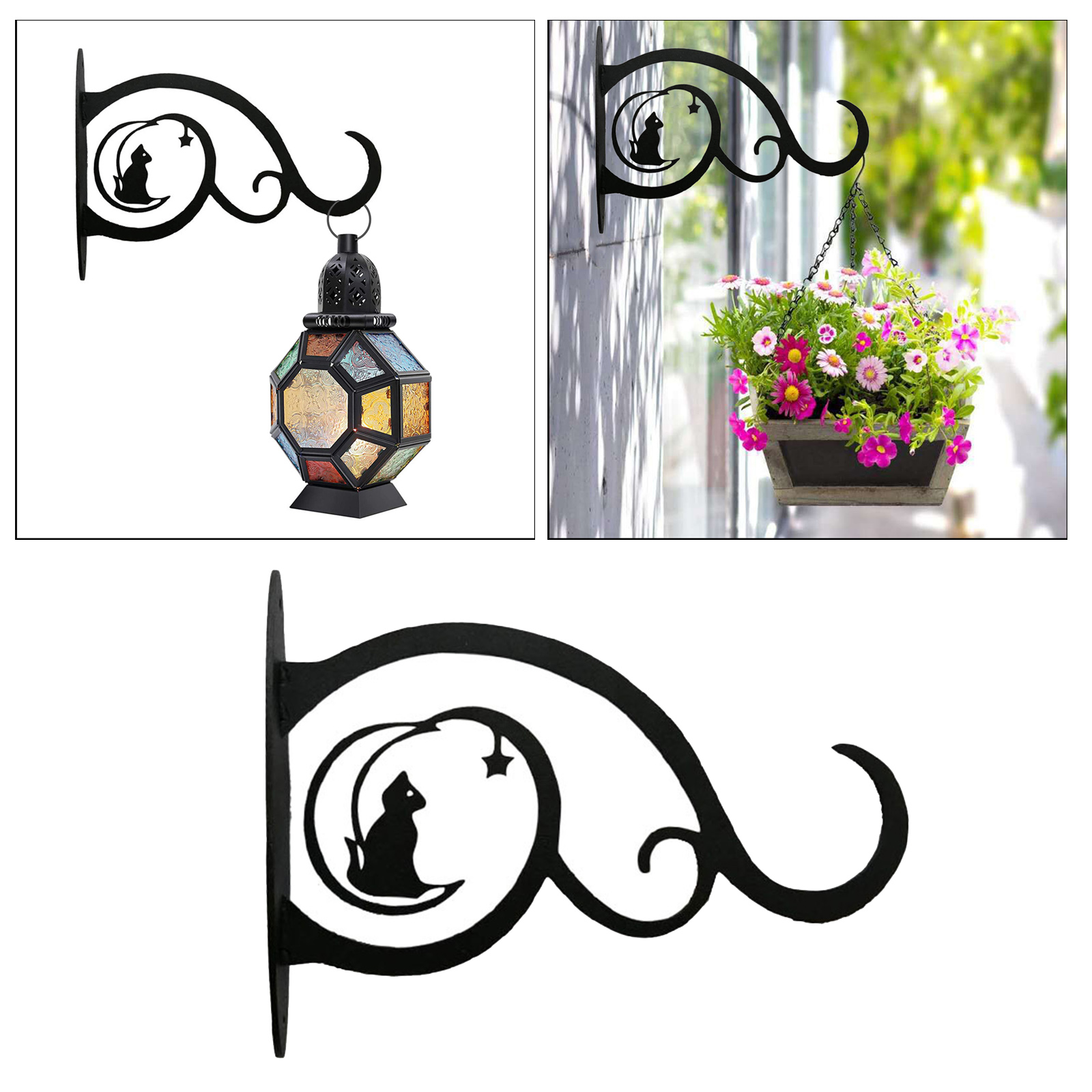 ing Plant Hook Hummingbird Cast Iron Decorative Flower Basket Wall 