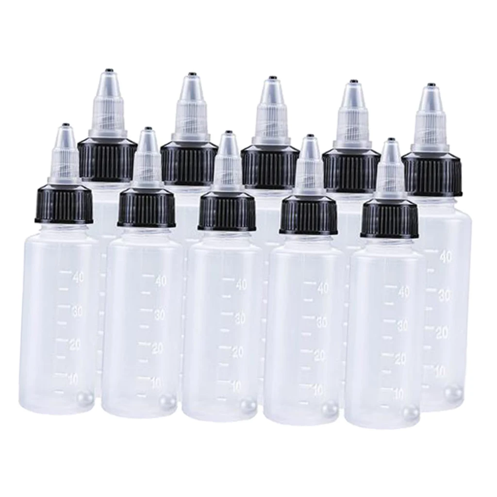 5pcs 30/50/60/120/250ml Spare Clear Tattoo Paint Airbrush Ink Bottles