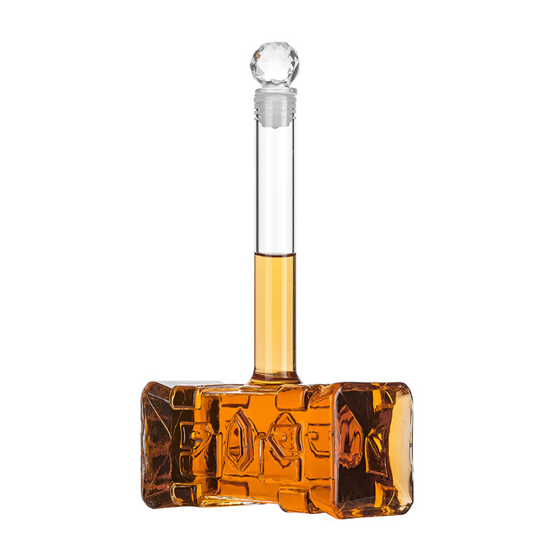 Neue 400 ml Thors Hammer Glas Weinflasche Creatives Wodkas Krug für Barversorgung für den täglichen Gebrauch zu Hause, im Büro und im Freien – Detail 7