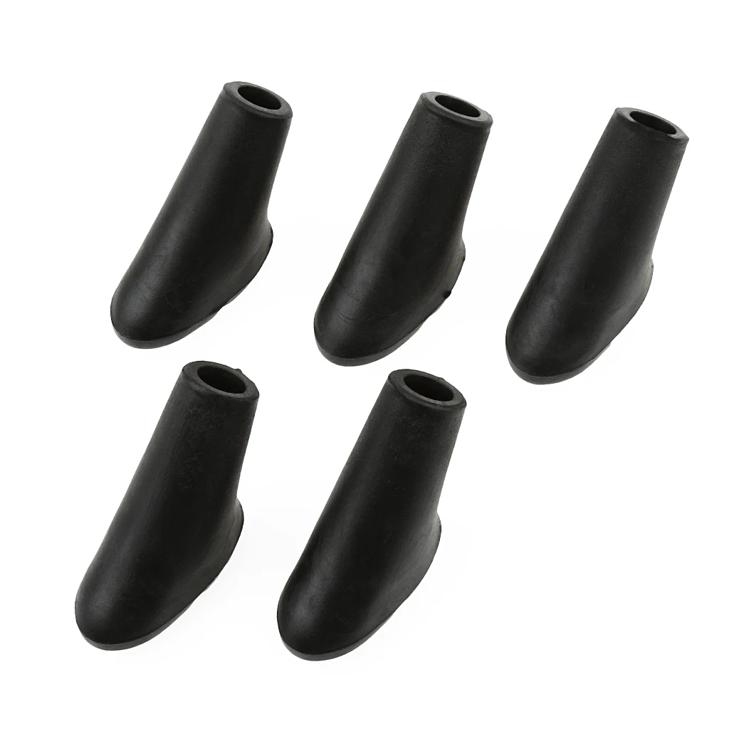 5Pcs Rubber Alpenstock Head Cover Walking Stick Pole Hammers Tip Case Protector