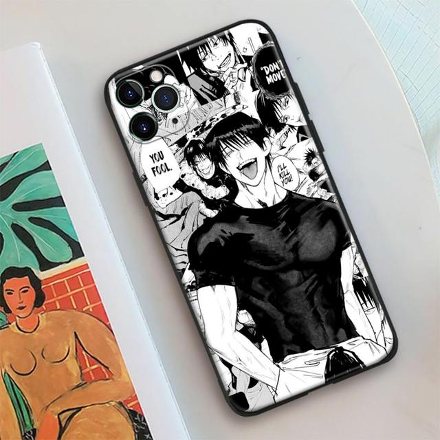 Toji Fushiguro Jujutsu Kaisen Anime Glass Silicone Phone Case