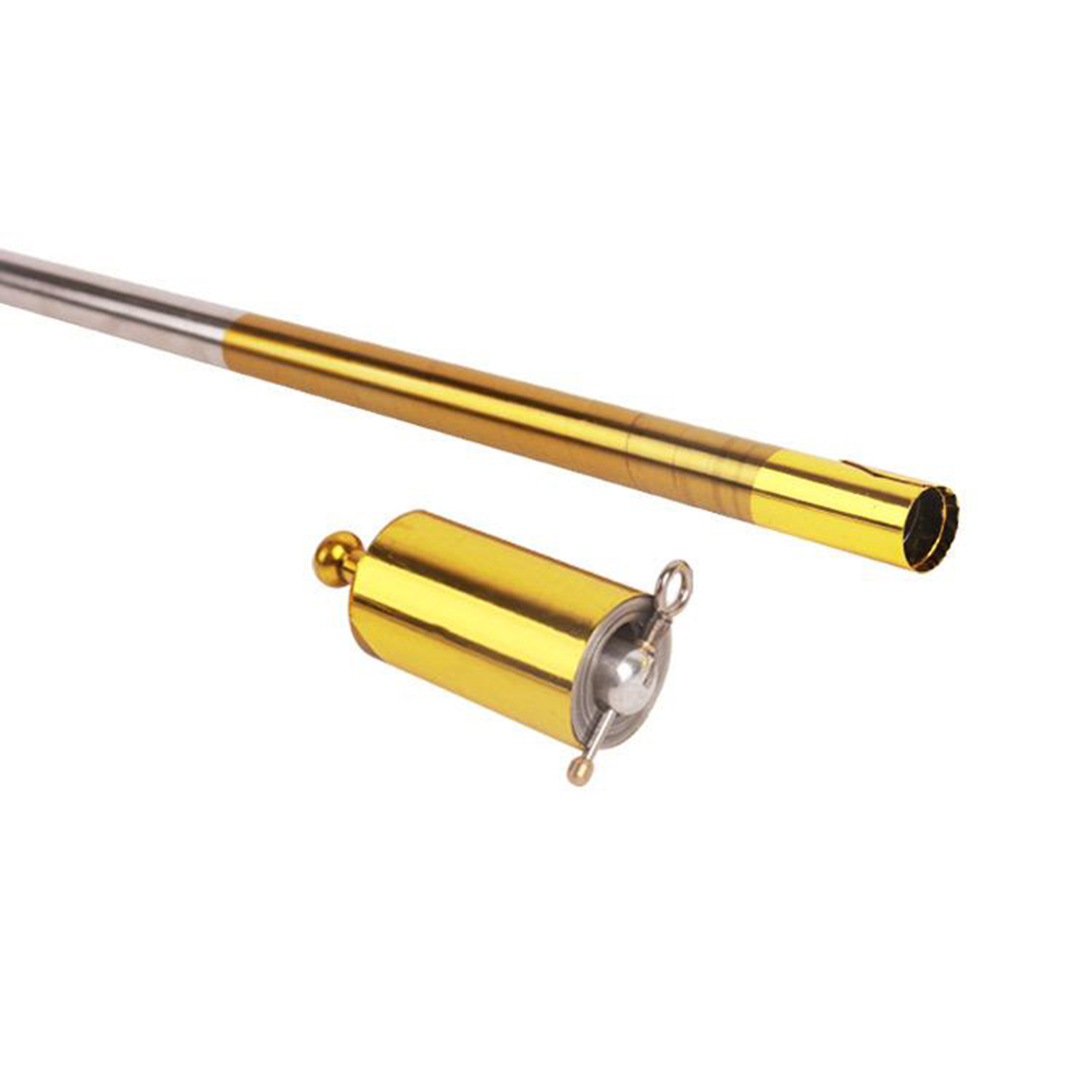 43.3inch /110cm Metal Appearing Cane with Teaching Cards, Pocket Staff  Stage   Trick for Amateur Beginners