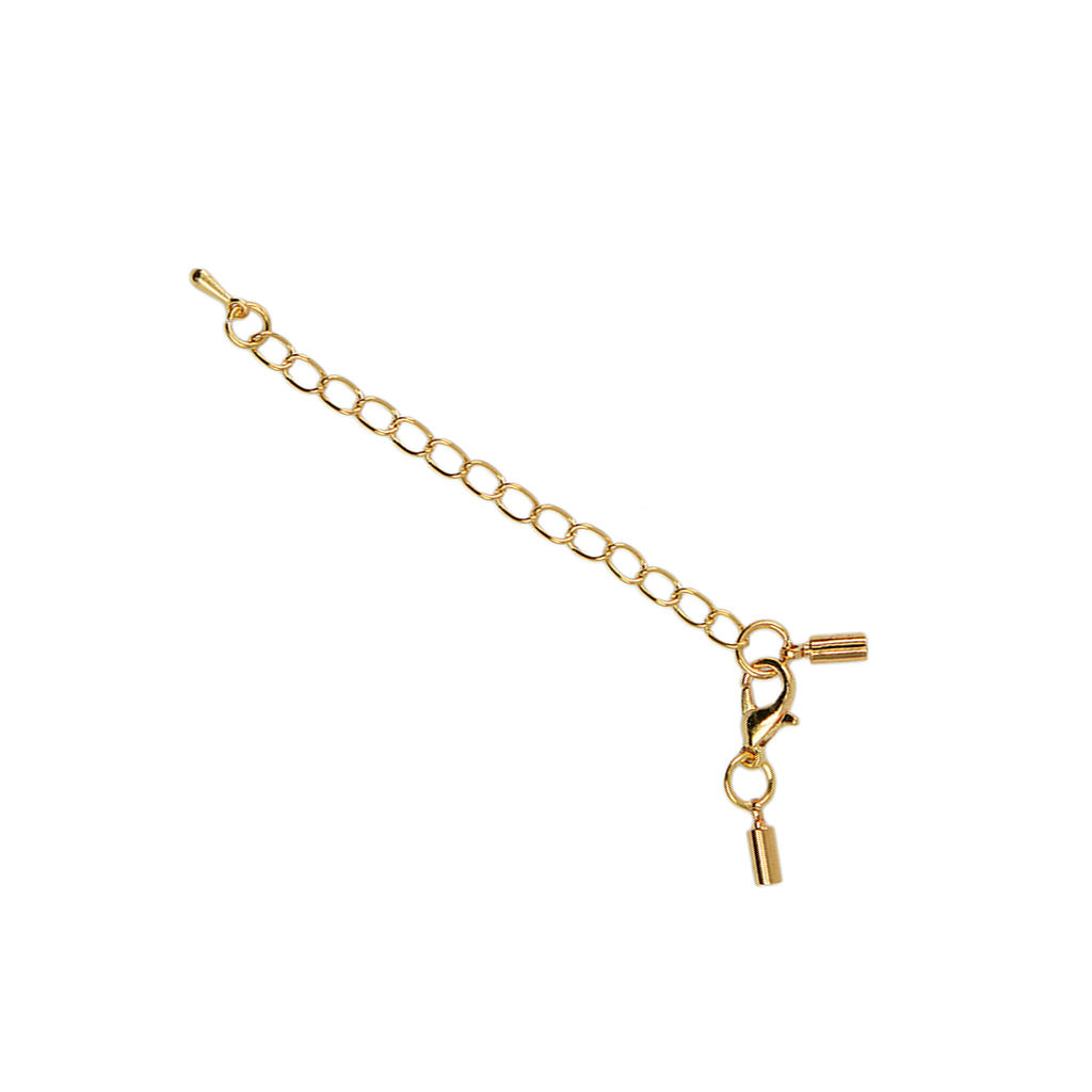 12-pack Lobster Clasp with 3mm Crimp Tube Ends And Extension Chain