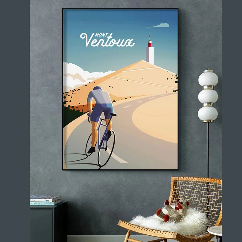 Póster Retro de ciclismo, imagen artística para pared, impresiones y carteles, decoración del hogar para habitación de regalo