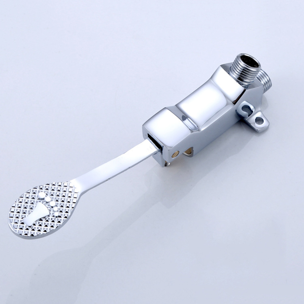 Switch Control By Foot Foot Pedal Valve Copper Bathroom Basin Faucet Single Cold Tap Hotel Pedal Water Faucet