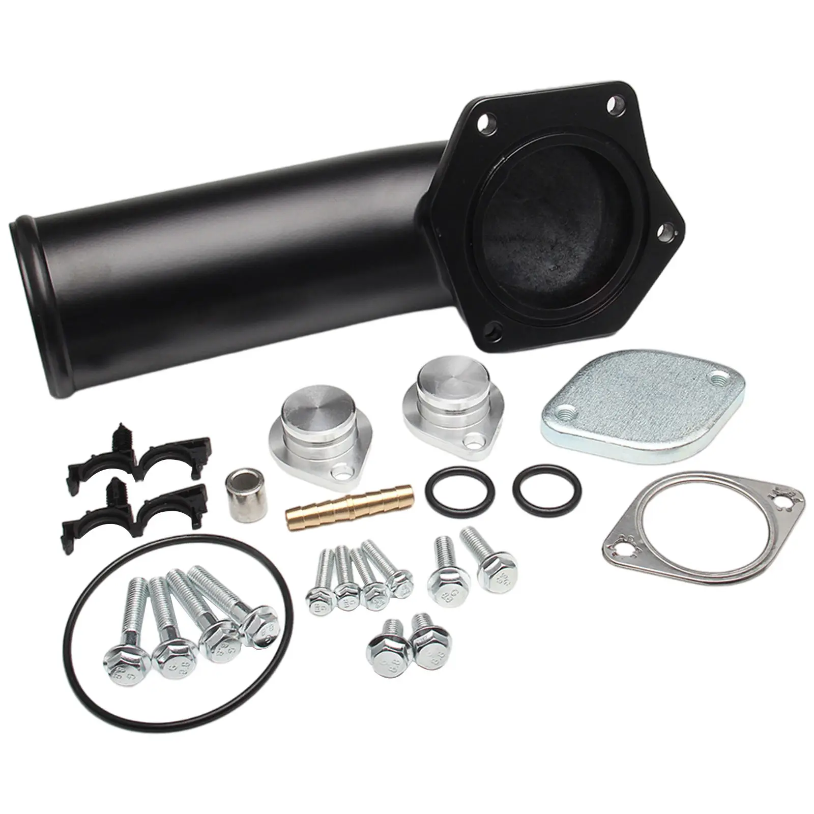 Intake Elbow Pipe Repalcement 6.4L High Flow Black Powerstroke 391Ci Parts 2008-2010 Valve Kit for Ford Super Duty