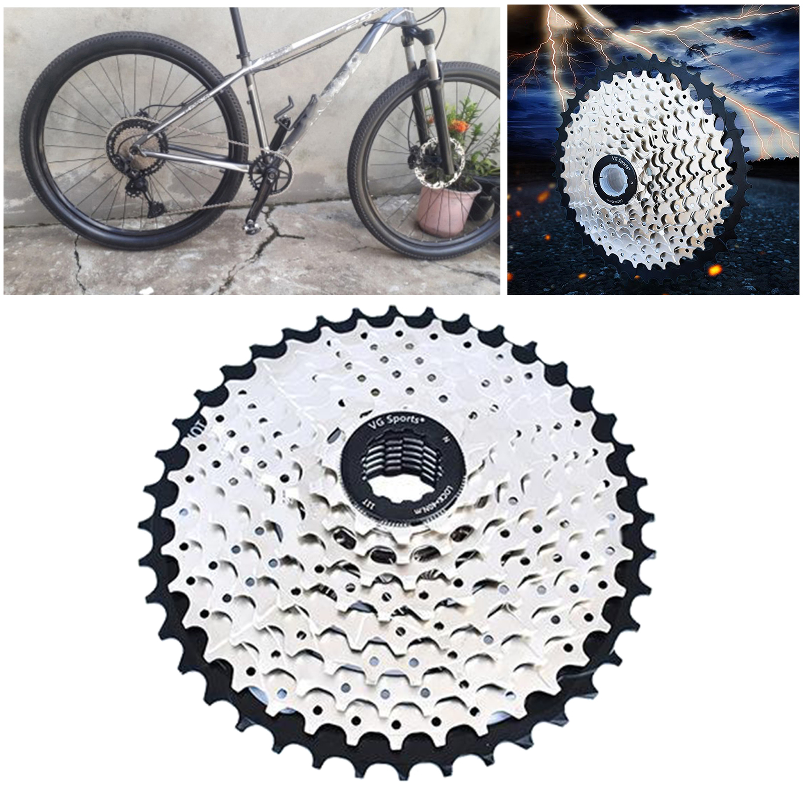 Bike Cassette Freewheel 8 9 10 Speeds 11-25T/46T Teeth Steel Solid Flywheel Sprocket Bike Replacement Cog Freewheel Replacement
